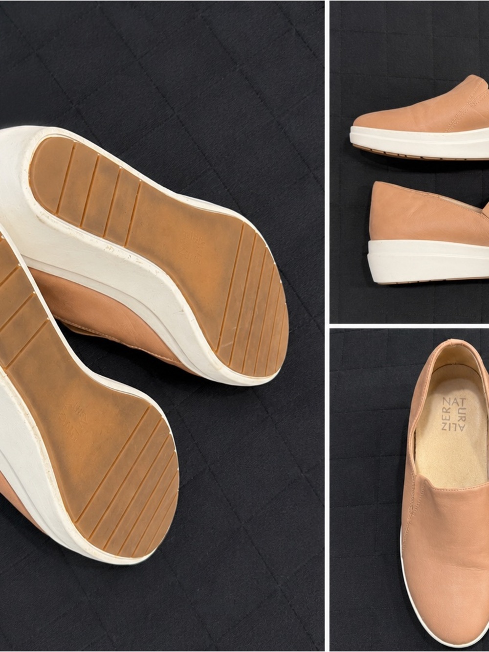 Naturalizer Sandra Tan Slip-On Platform Sneakers with White Sole